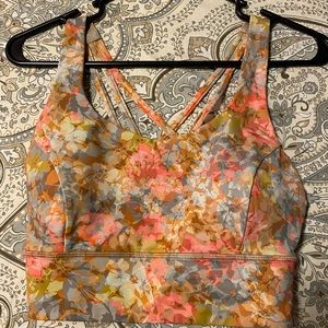 Floral print lululemon bra